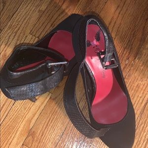 Black Strap Ankle Shoes